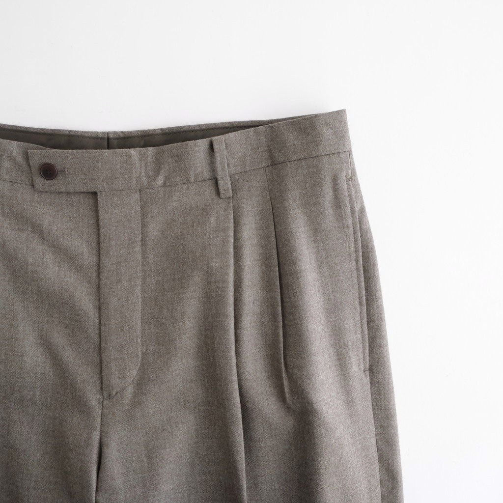 SUPER LIGHT WOOL TWO-TUCK SLACKS #TOP BROWN [A26AP03OS]