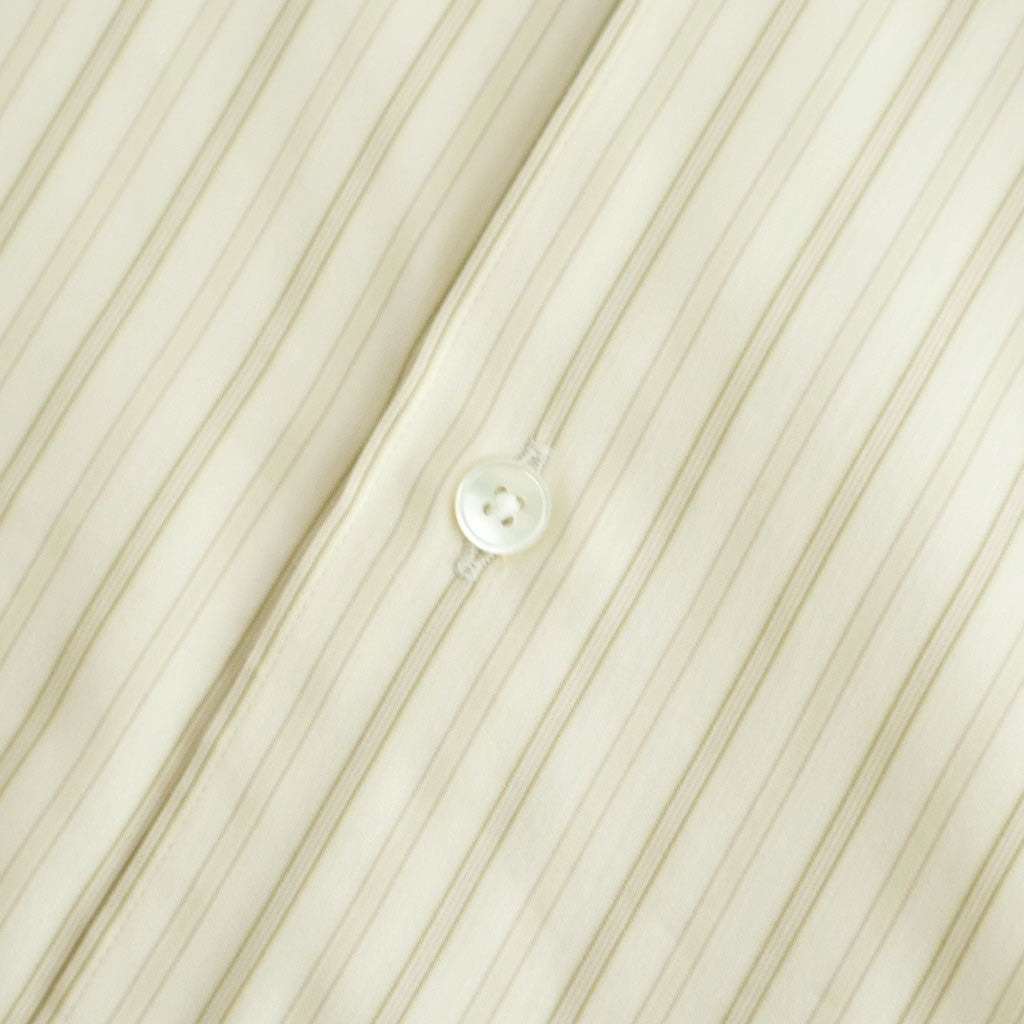COTTON SILK STRIPE SHIRT #IVORY STRIPE [A26SS01CS]