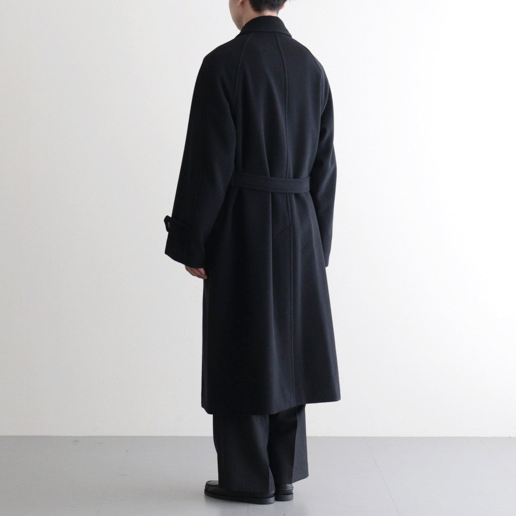 SUPER FINE WOOL MOSSER SOUTIEN COLLAR COAT #BLACK [A25AC01WM]