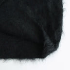 CASHMERE SHAGGY KNIT VEST #BLACK [ST.1309]