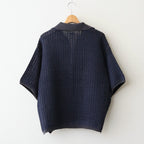 MESH KNIT SKIPPER POLO SHIRT #NAVY [YK26SS01298S]