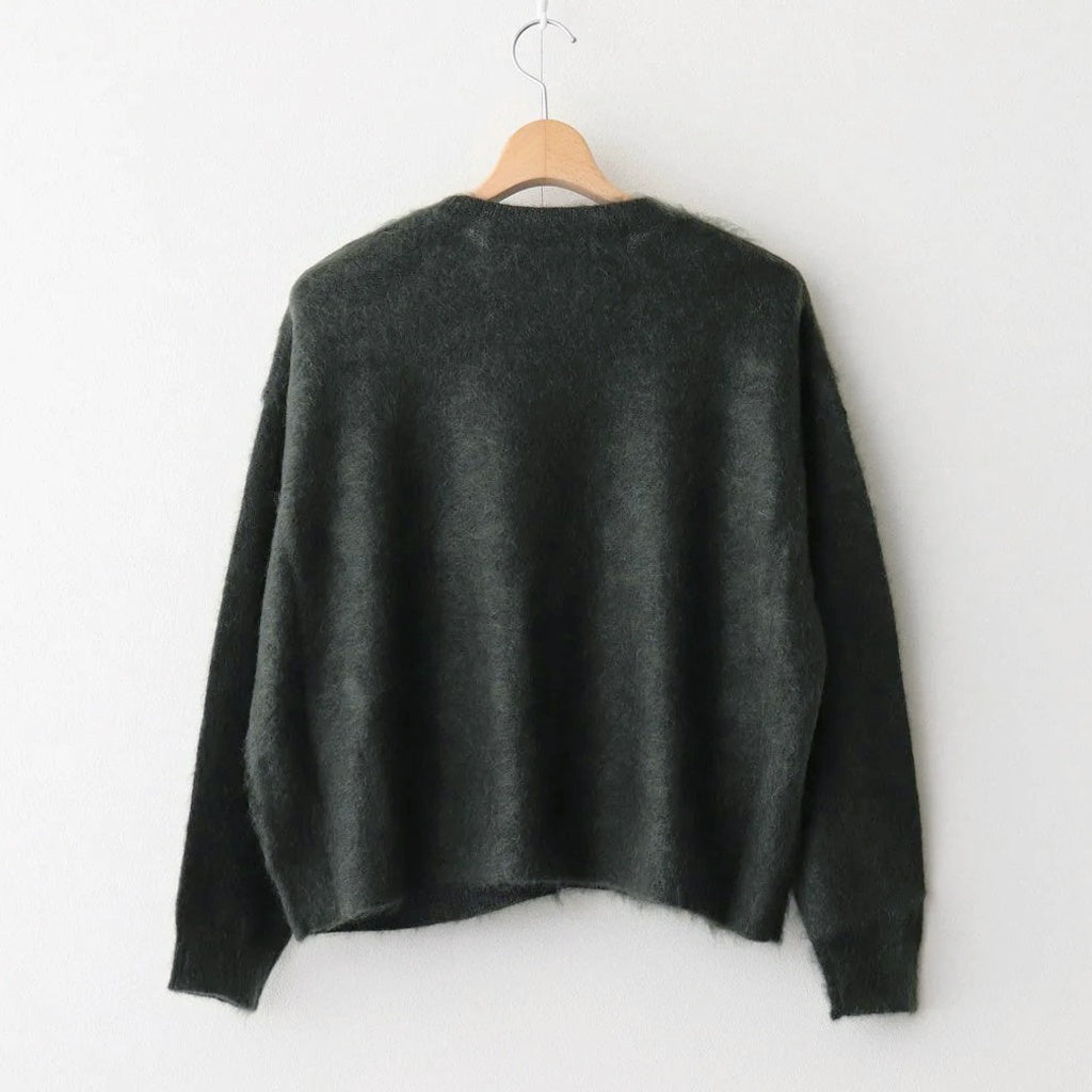モヘアショートニットPO #DARK GREEN [D225-K951]