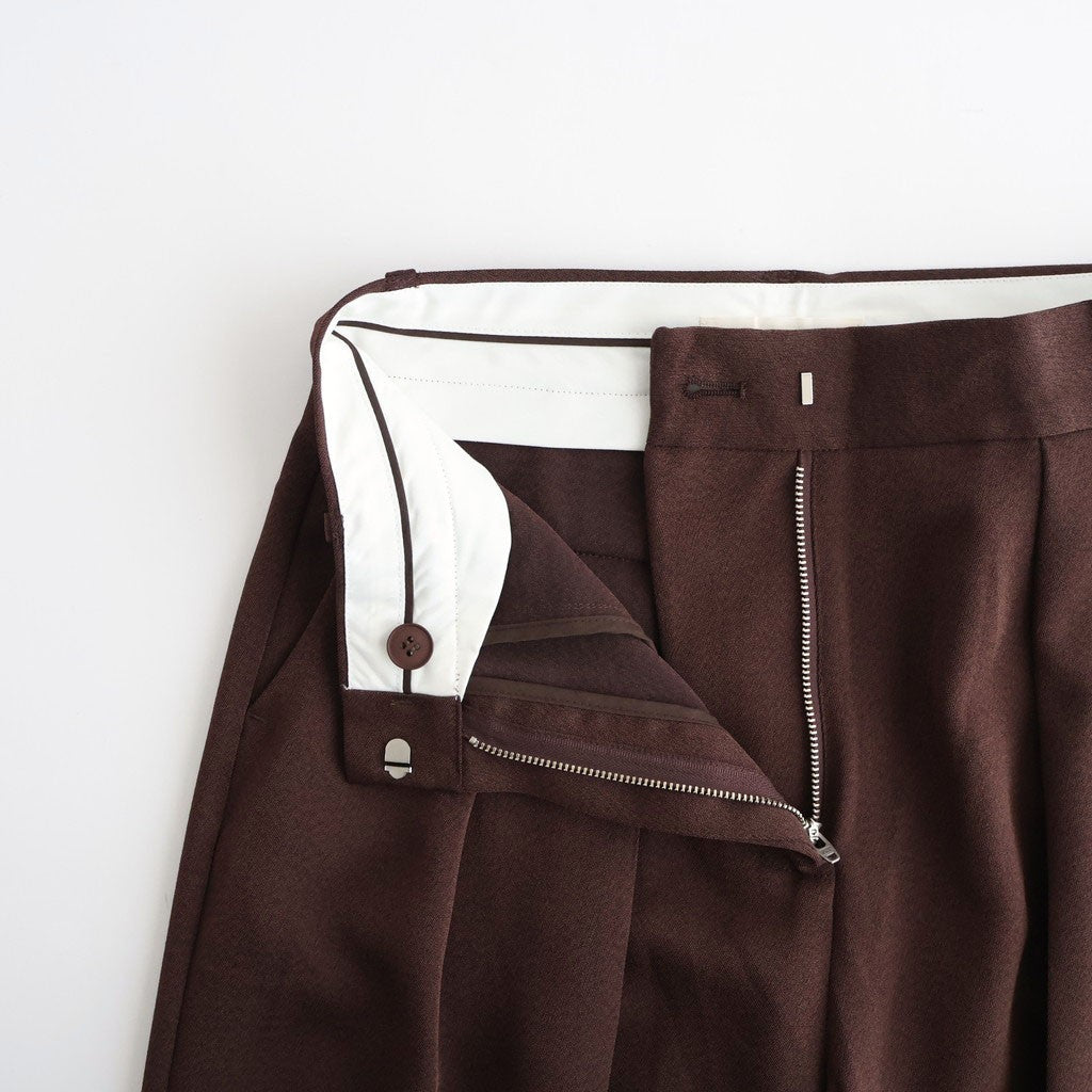Tuck Wide Trousers #CHO [12610714]