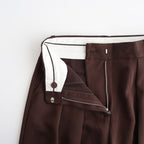 Tuck Wide Trousers #CHO [12610714]