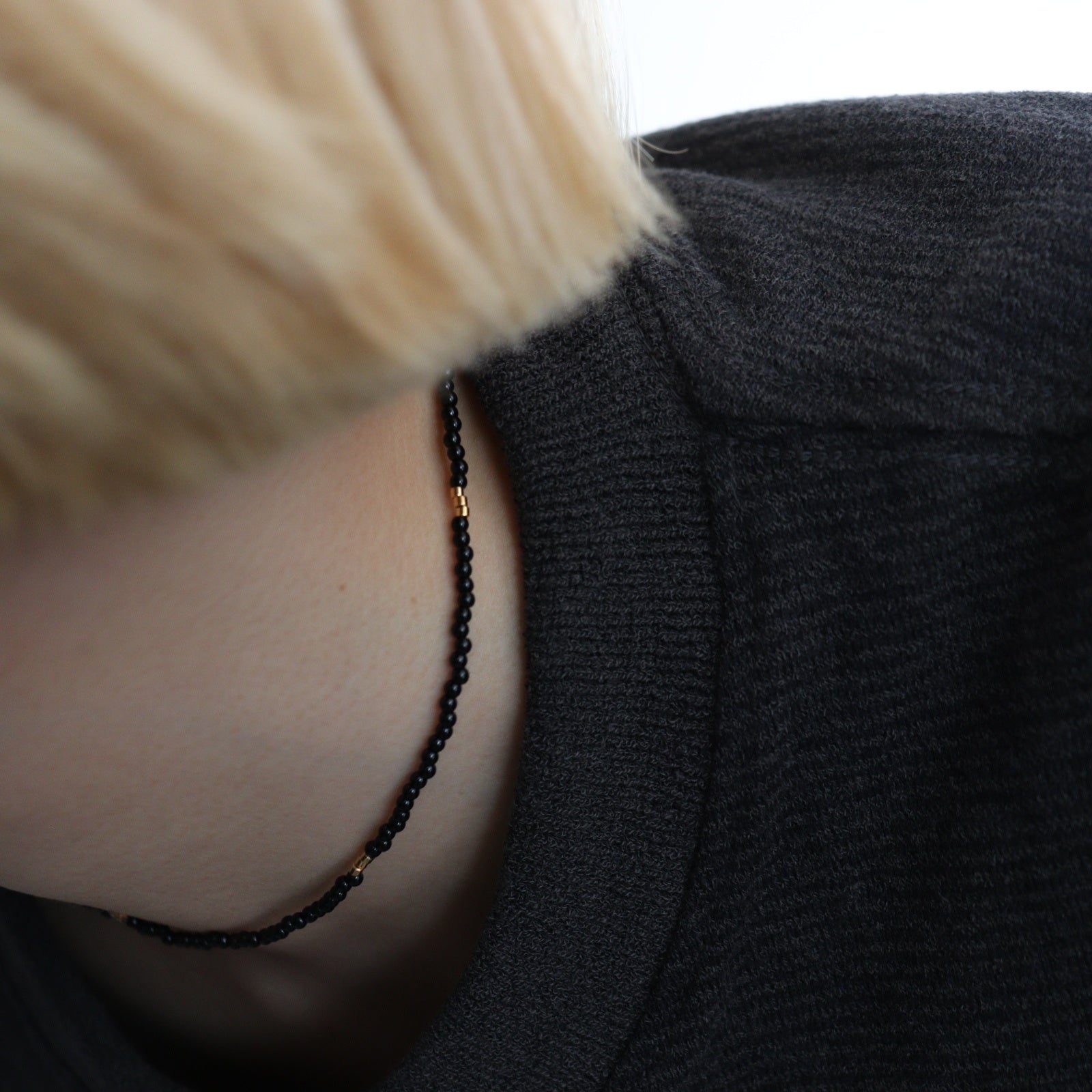 Thin Beads Choker #BLK [12610904] - ciacura 三重県四日市市の