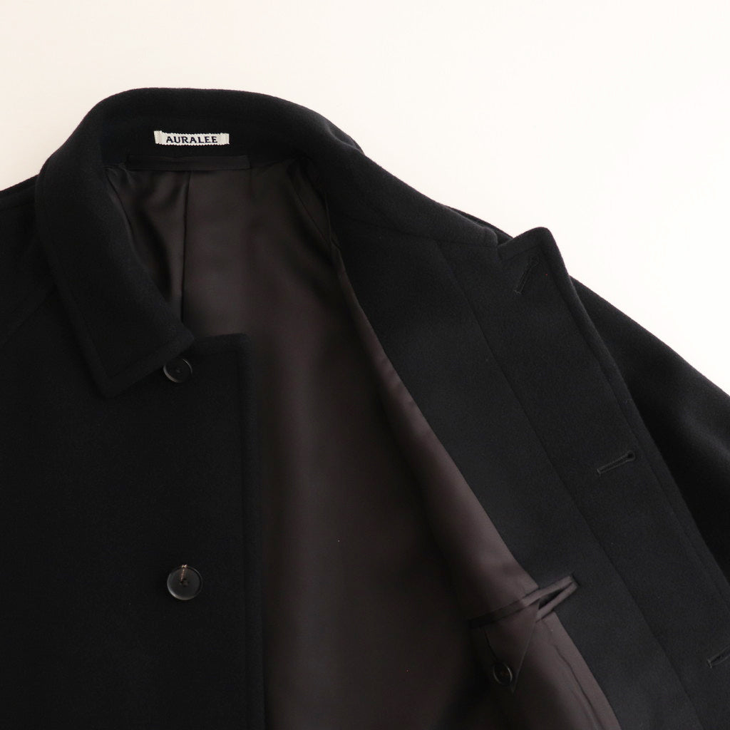 SUPER FINE WOOL MOSSER SOUTIEN COLLAR COAT #BLACK [A24AC01WM]