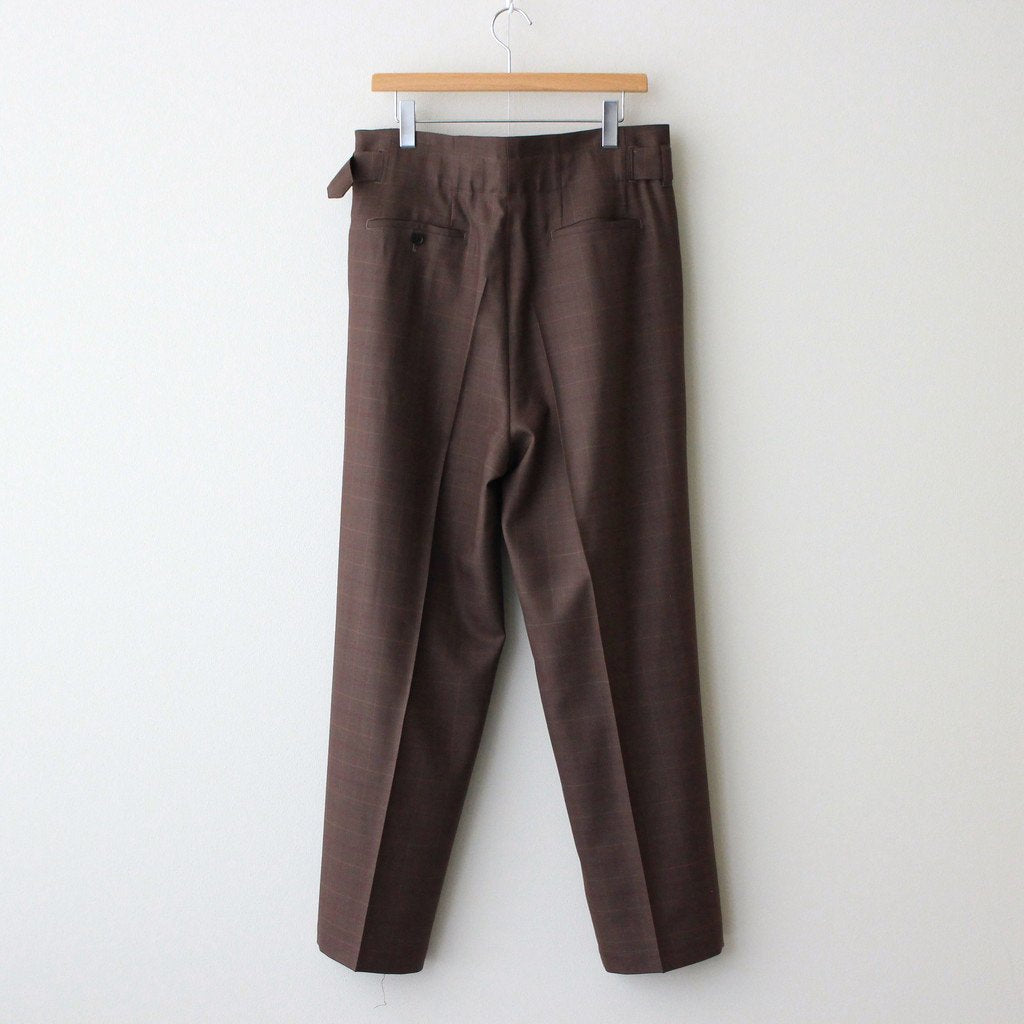 HIGH WAIST BELTED PANTS #BROWN [YK21AW0255P]