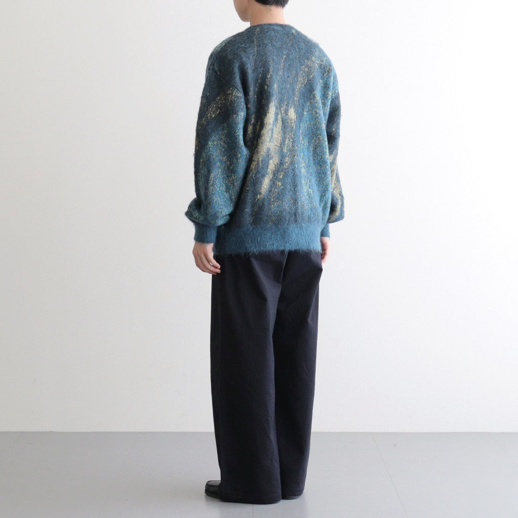 Abstract Jaquard Mohair Cardigan #GREEN [YK26SS01233S] - ciacura