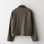 HOMESPUN TWEED ZIP BLOUSON #BROWN [A25AB01HT]