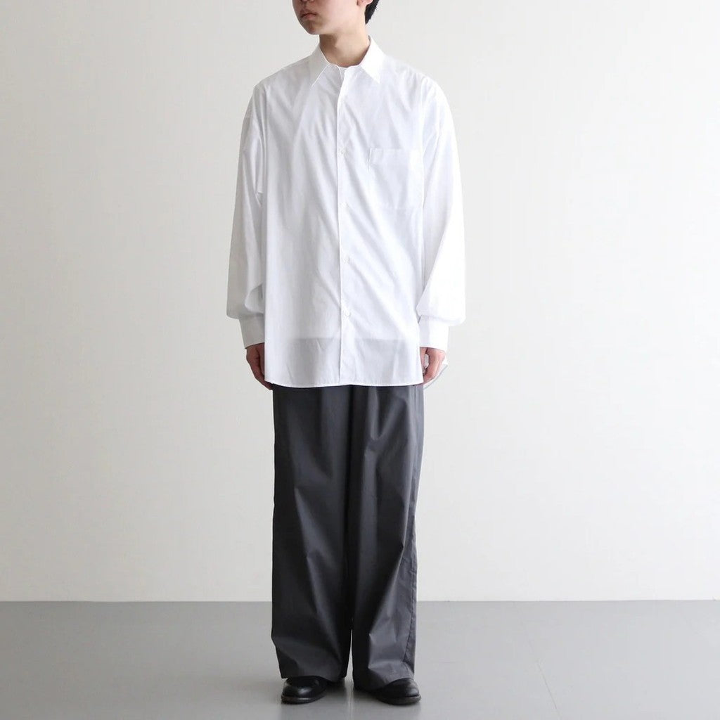 Broad L/S Oversized Regular Collar Shirt #WHITE [GM253-50001B]