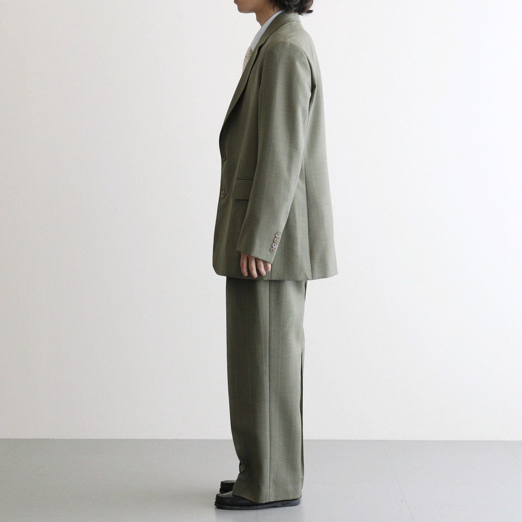 BLUEFACED WOOL JACKET #OLIVE GRAY STRIPE [A26AJ03BS]