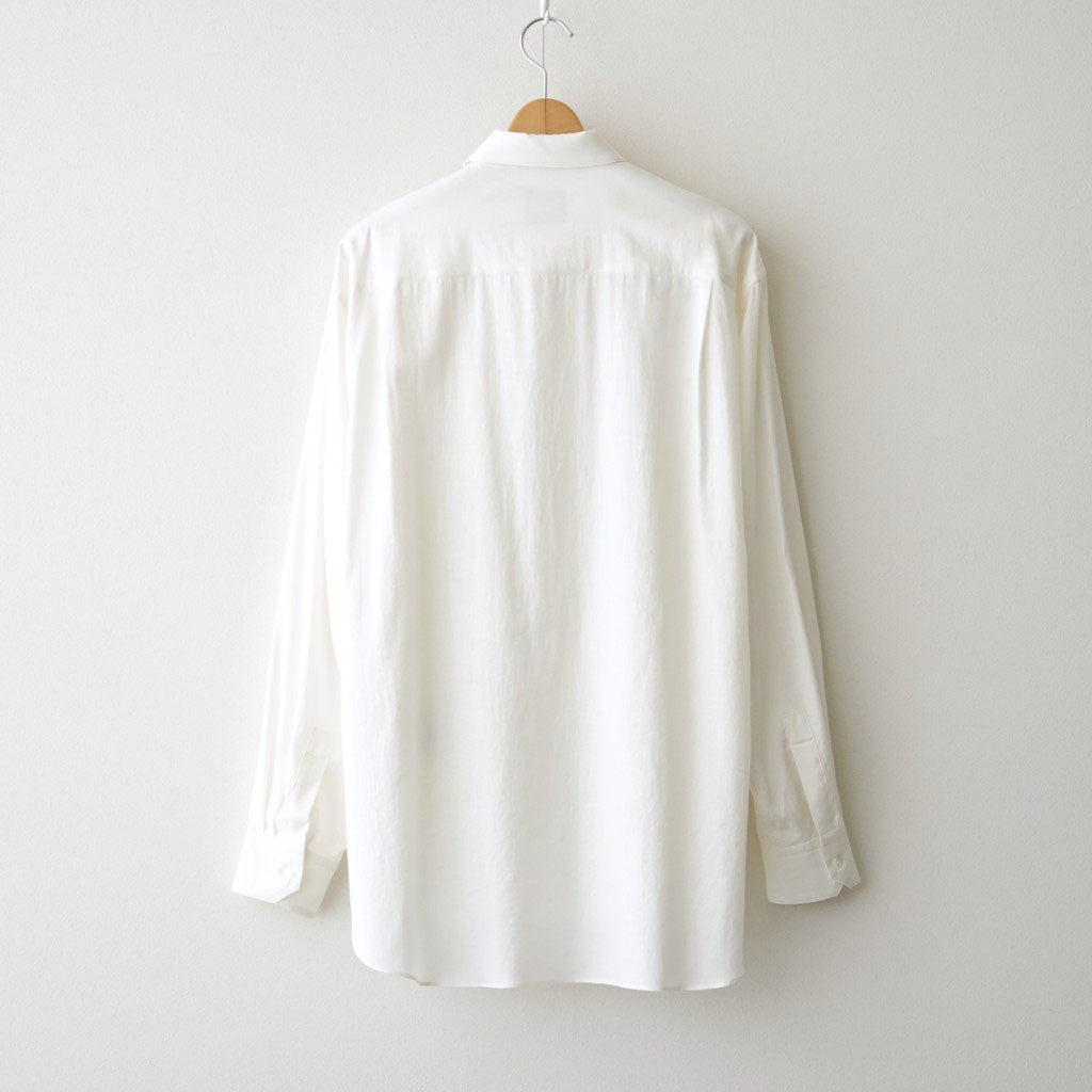 COTTON SILK OVERSIZED LS SHIRT #CREAM [ST.1666]