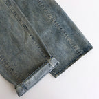 TWIST SEAM BAGGY VINTAGE DENIM JEANS #INDIGO [ST.1074]