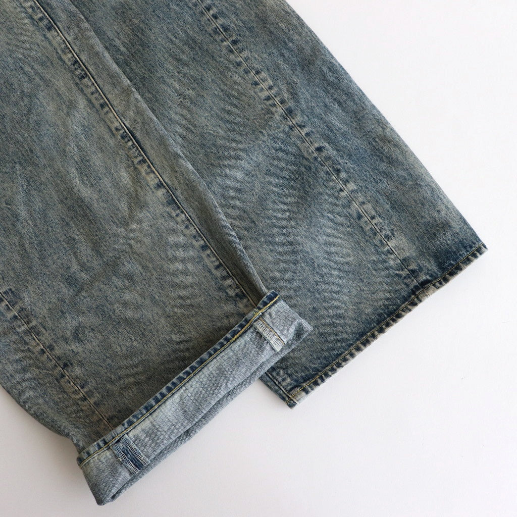 TWIST SEAM BAGGY VINTAGE DENIM JEANS #INDIGO [ST.1074]