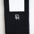 綿パイル刺繍ソックス #BLACK [HQ-K501-051]