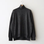 WOOL/ALPACA KNIT LOOSE TURTLE NECK PO #CHARCOAL [ST.1295]