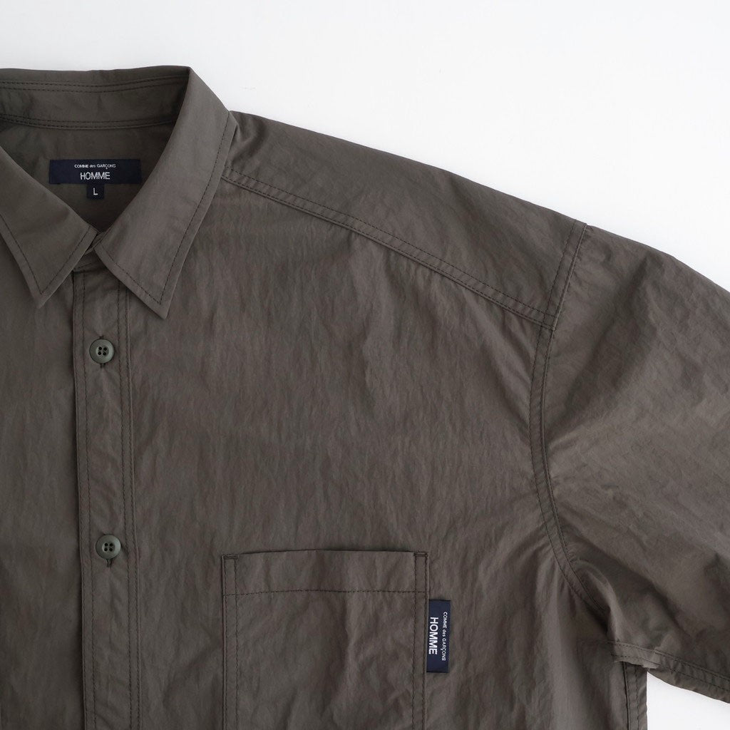ナイロンタッサー S/S シャツ #KHAKI [HQ-B021-051]