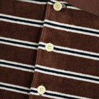 Velvet Border Polo Shirt #BROWN×NAVY [I26AW-BC11]