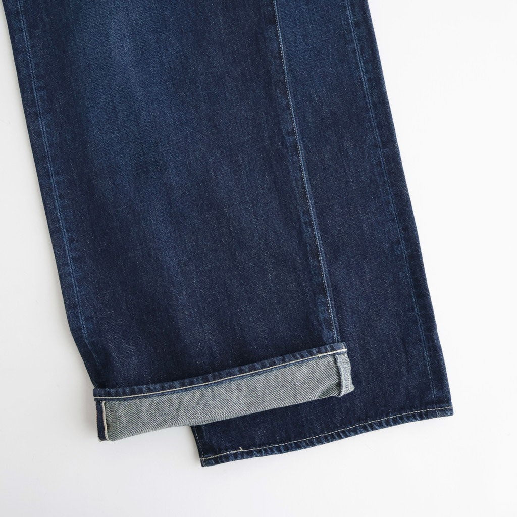 Selvage Denim Five Pocket Wide Straight Pants #INDIGO DARK FADE [GU263-40059DB]