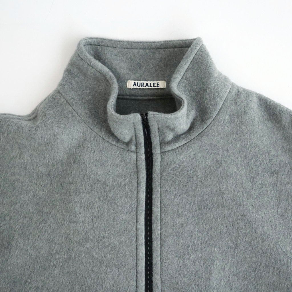 PURE SILK COMFORT FLEECE ZIP BLOUSON #TOP GRAY [A26AB01SF]