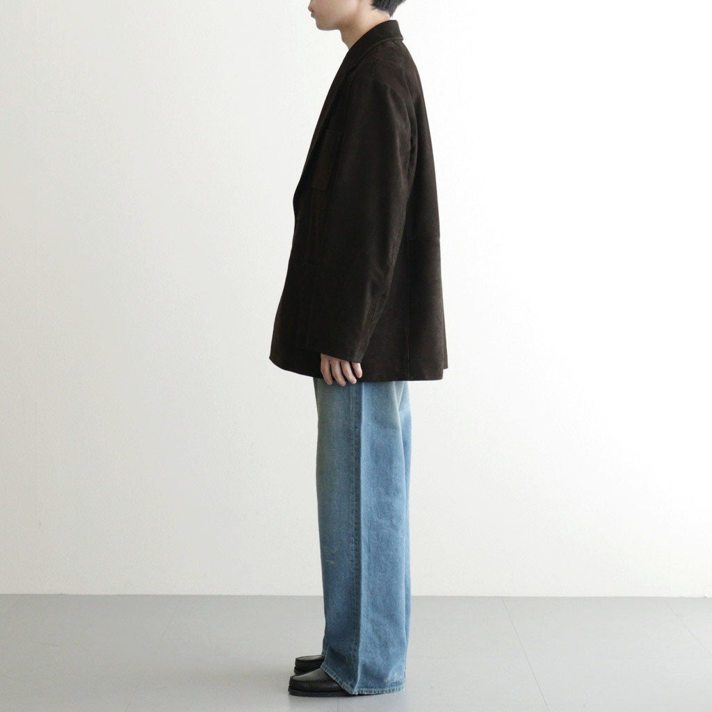 COW NUBUCK BLAZER #DARK BROWN [ST.1383]