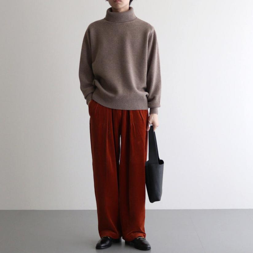 Compact Velour Easy Pants #BRICK [GM243-70292]