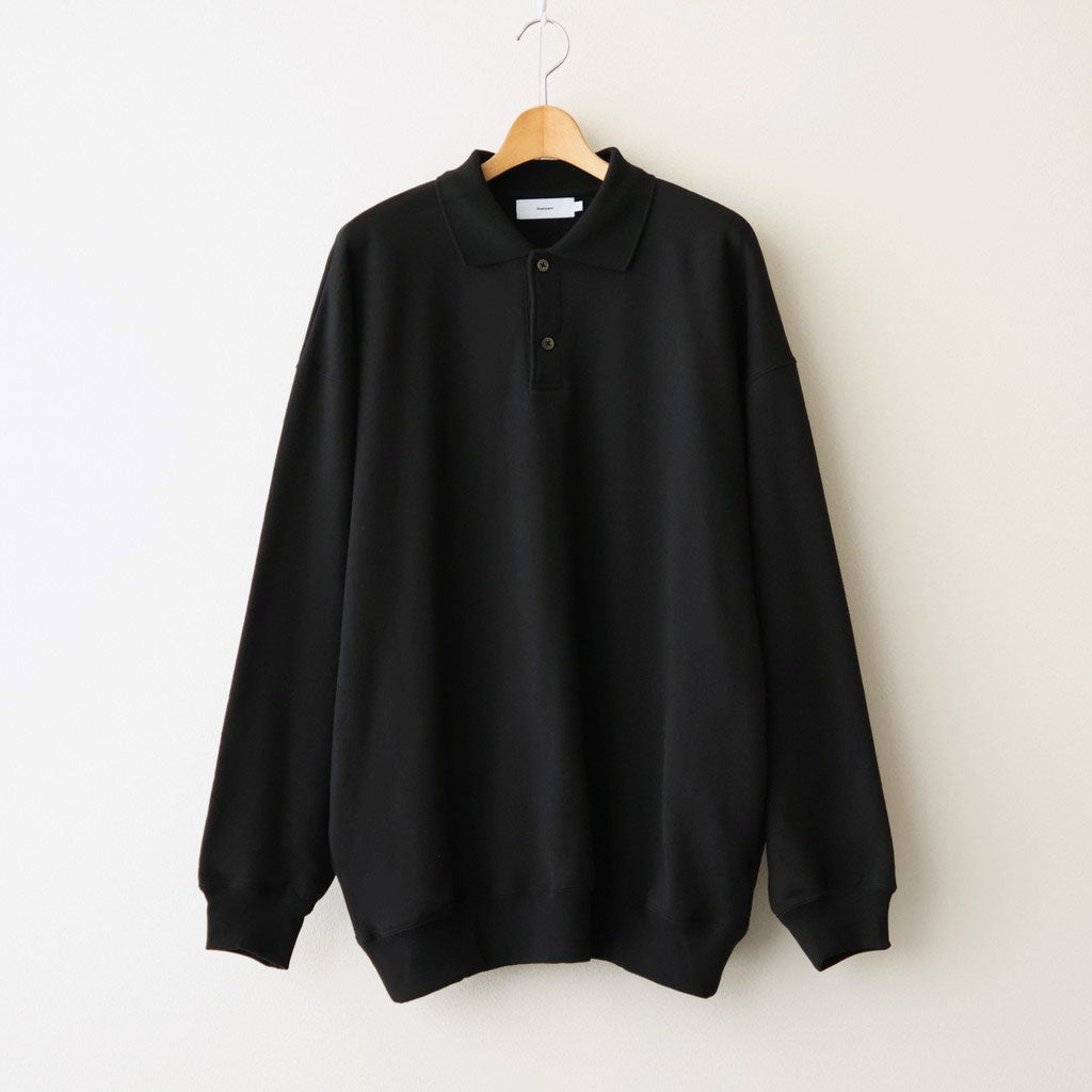 AZUMA Terry Pullover Polo Sweat #BLACK [GU263-70251B]
