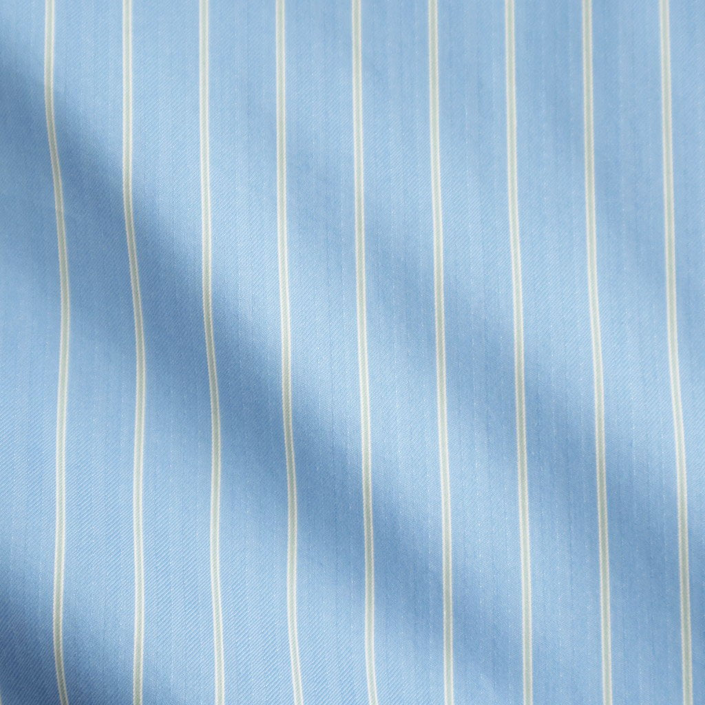 COTTON SILK STRIPE SHIRT #SAX BLUE STRIPE [A26AS01CS]