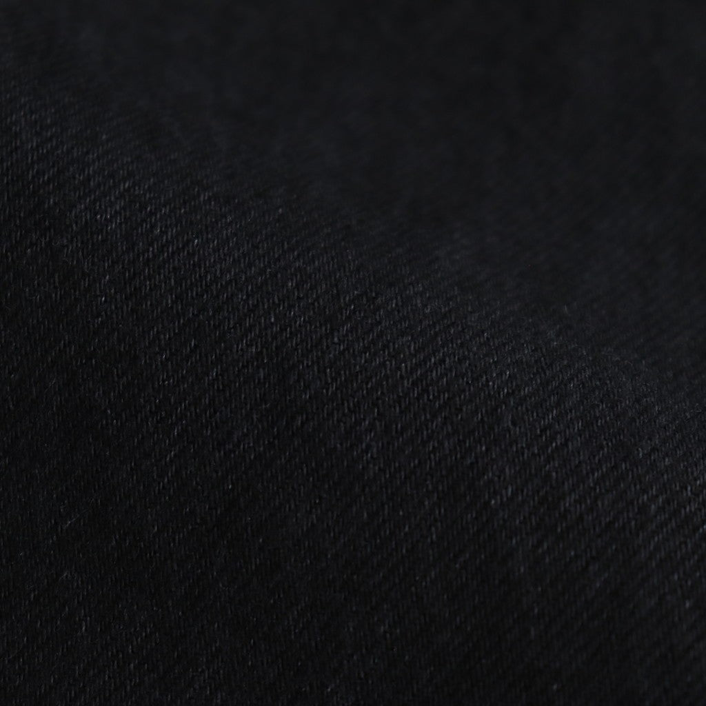 Selvage Denim Two Tuck Pants #BLACK_WASHED [GU253-40061RB]