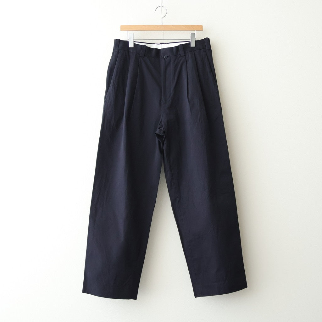 Chino Trousers - Two Tuck Straight #NAVY [11061601]