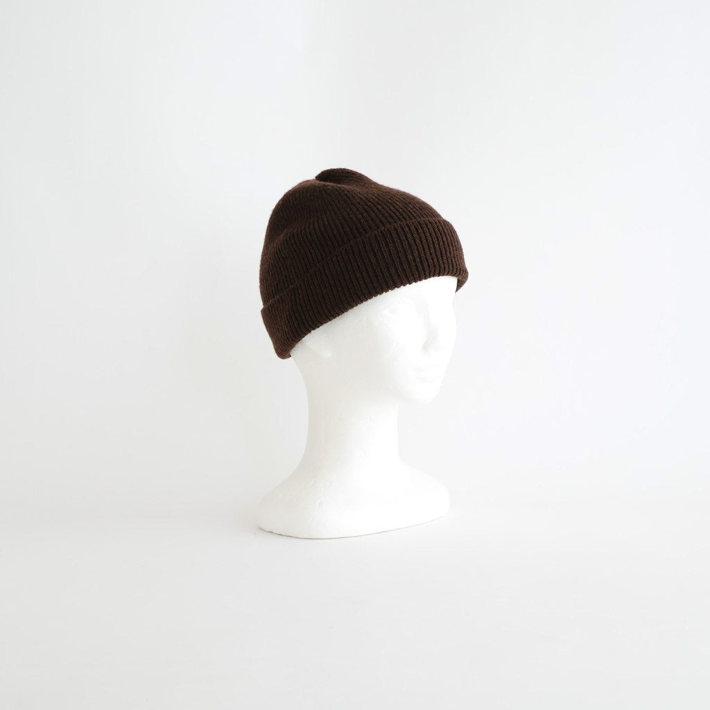 WASHABLE MERINO SEAMLESS BEANIE #BROWN [R5140-AW25]
