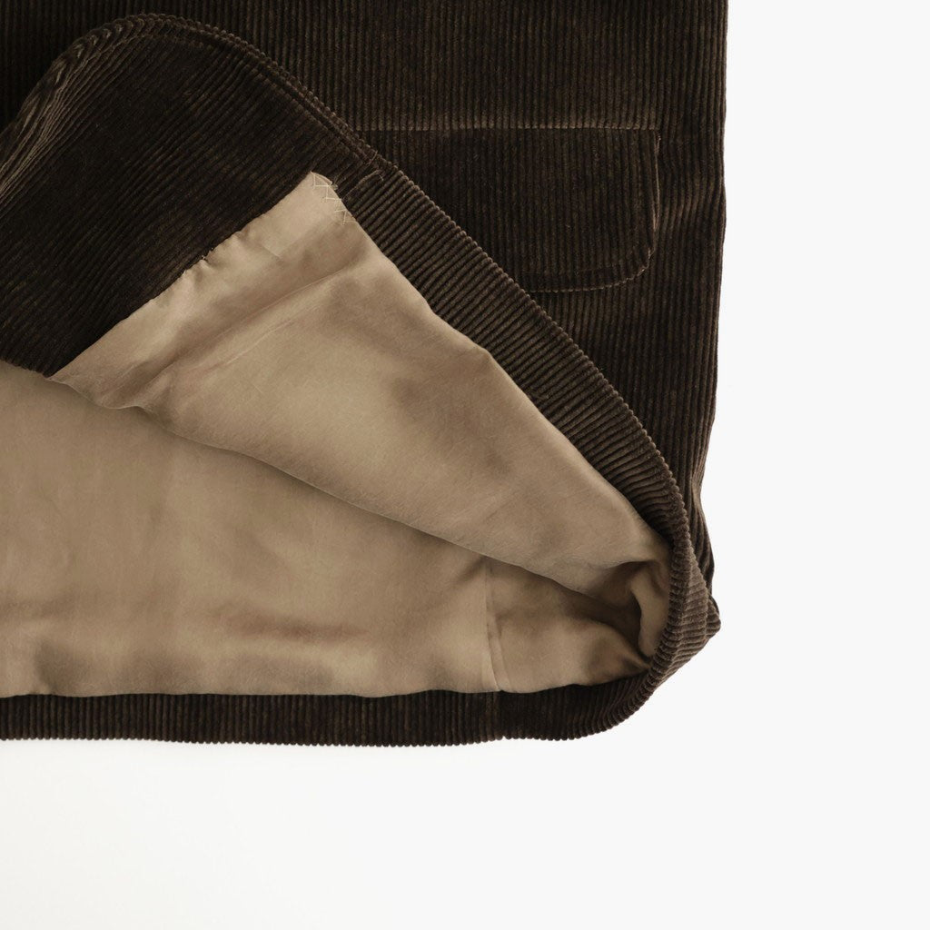 Cotton & Rayon Corduroy Tailored Jacket #Dark Brown [OFH011JK11]