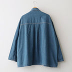DENIM PULLOVER SHIRT #FADE INDIGO [FSC261-50187FB]