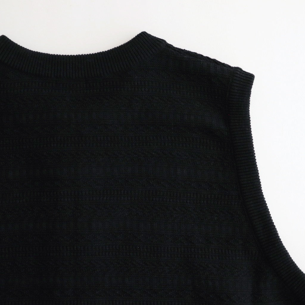 Links Zip Up Vest #Black [2501-017]