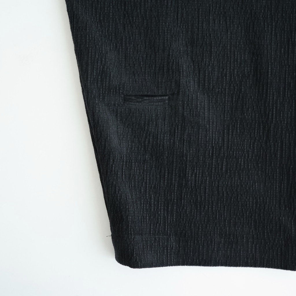 バークコーデュロイタックワイドPT #BLACK [D226-P203]