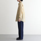 AIRY LIGHT COTTON CHECK BIG SHIRT #MUSTARD GINGHAM CHECK [A26SS01GC]