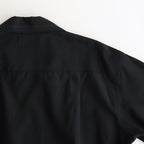 EMBROIDAREY OPEN COLLAR SHIRT #BLACK [YK25SS0938SH]