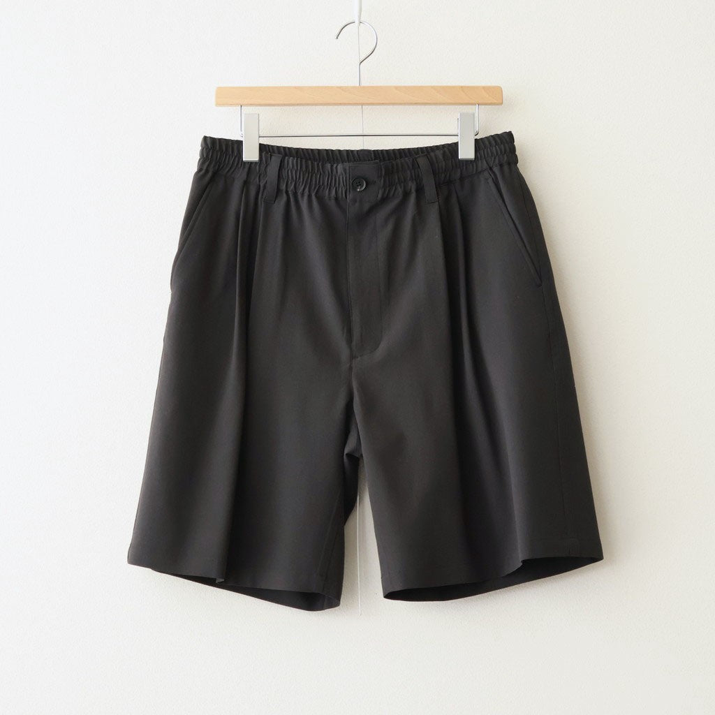Wool Washer Tropical 2Pleated Easy Shorts #CARBON [YK26SS01174P]