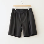 Wool Washer Tropical 2Pleated Easy Shorts #CARBON [YK26SS01174P]