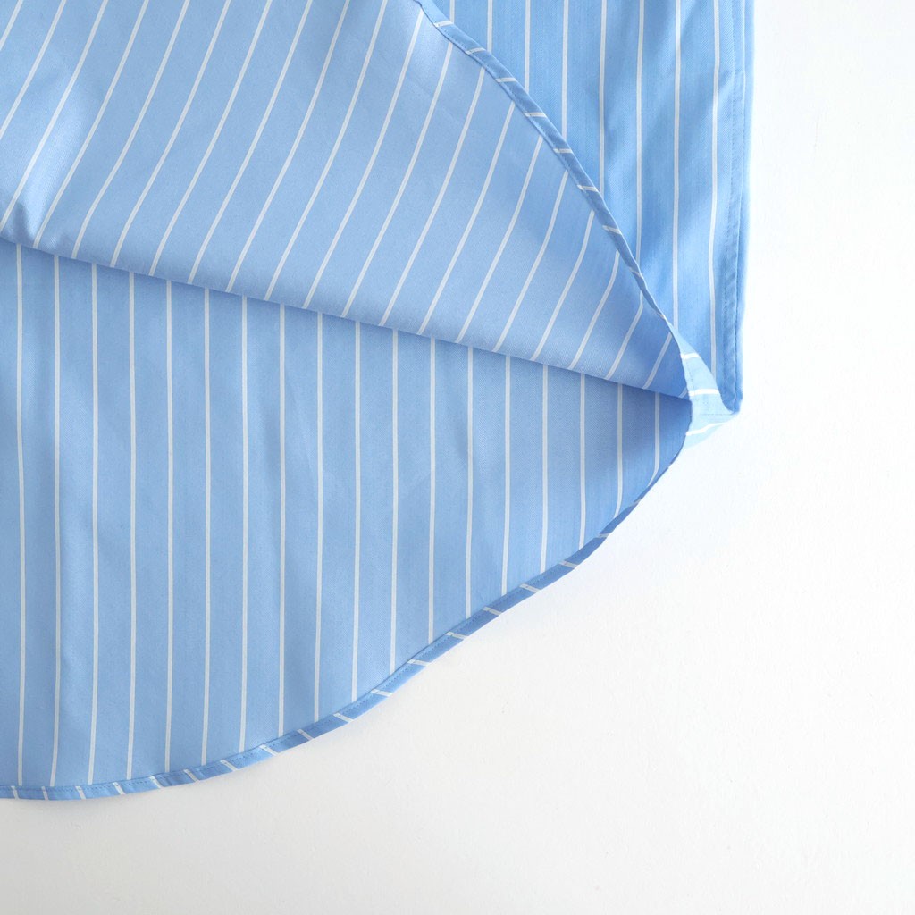 COTTON SILK STRIPE SHIRT #SAX BLUE STRIPE [A26SS01CS]