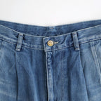 Selvage Denim Two Tuck Pants #INDIGO LIGHT FADE [GU263-40061LB]