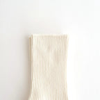 ORGANIC DAILY 3 PACK RIBBED CREW SOCKS #IVORY [R1427-SS26]