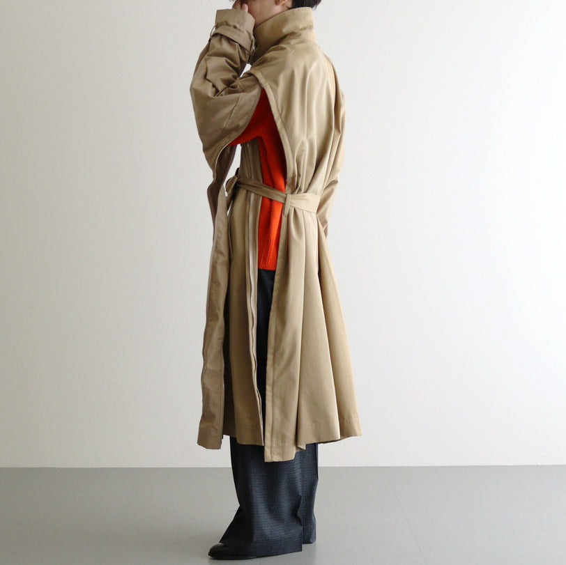 DETACHABLE WIDE TRENCH COAT #KHAKI [YK24FW0736C]