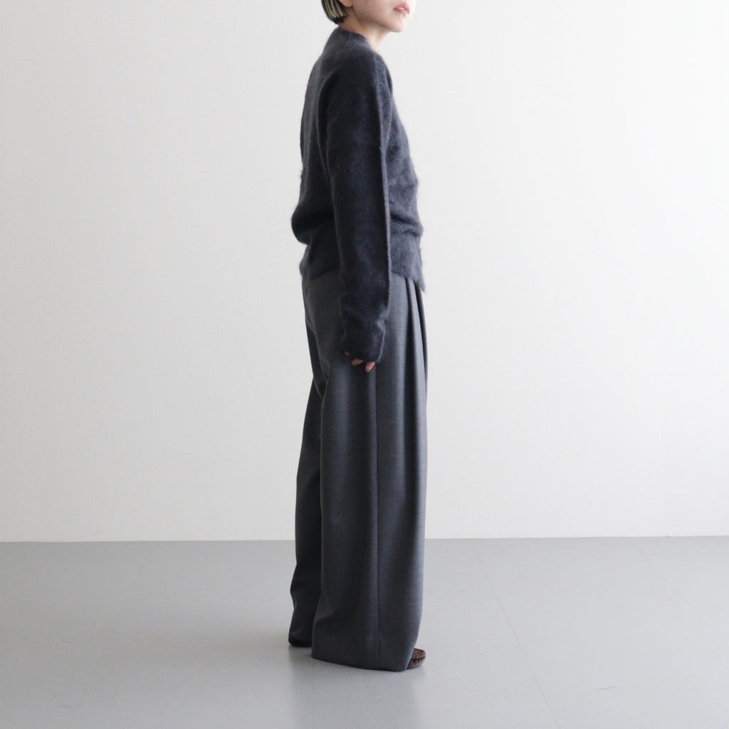 ROYAL CASHMERE FUR CREWNECK CARDIGAN #CHARCOAL GRAY(004) [KRAGGW0903]