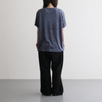 Velour Border T-Shirt #BLUE [I26SS-CUT14]