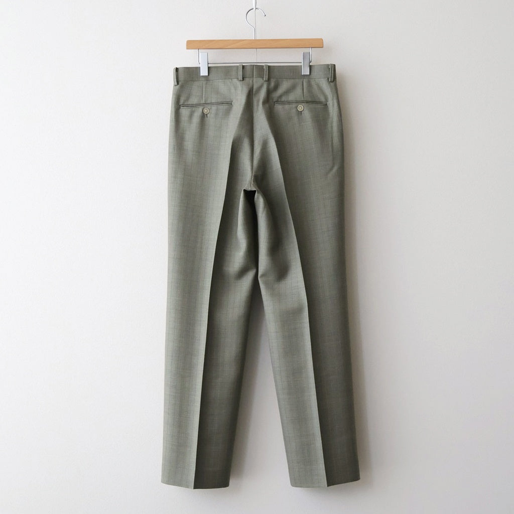 25awBLUEFACED WOOL TWO-TUCK SLACKS サイズ4 BLUEFACED WOOL TWO-TUCK SLACKS #KHAKI GRAY STRIPE [A26SP02BA