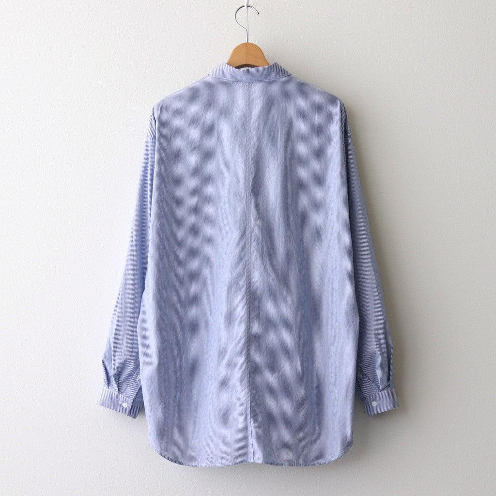 GIZA BROAD WASHED SHIRT #NAVY STRIPE [BLAGGM1004] - ciacura 三重県