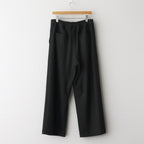 Wool Smooth Flannel Easy Wide Pants #BLACK [GU253-40223B]