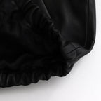 LEATHER ZIP SHORT JACKET #BLACK [ST.1061]