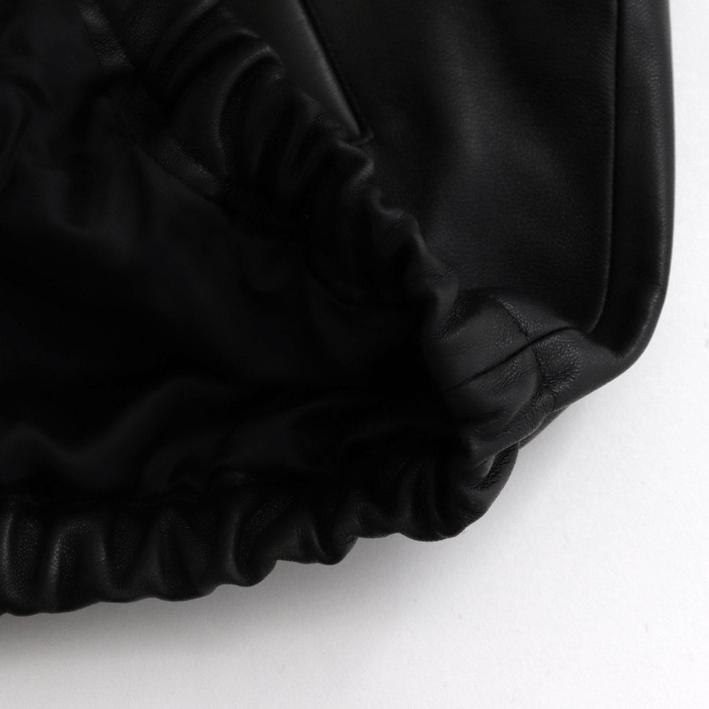 LEATHER ZIP SHORT JACKET #BLACK [ST.1061]